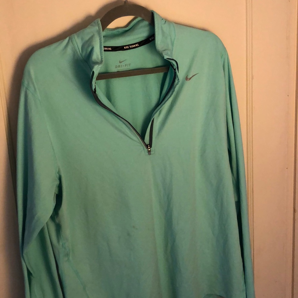 Mint green Nike dri-fit long sleeve.